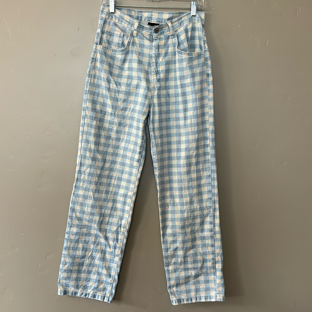 Kickers Ragged Priest Gingham Straight Leg Jean